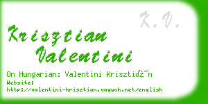 krisztian valentini business card